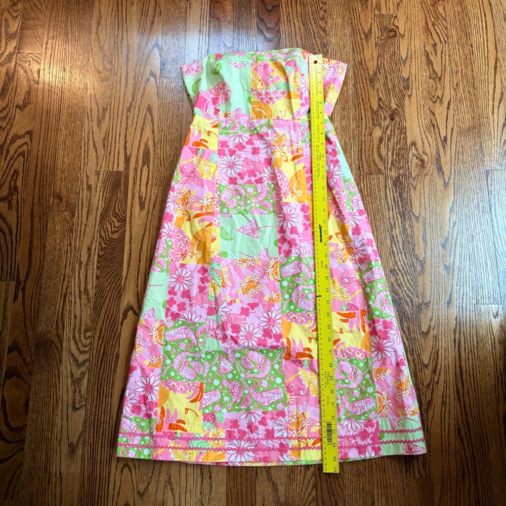 Vintage Lilly Pulitzer Patchwork Strapless Dress … - image 7